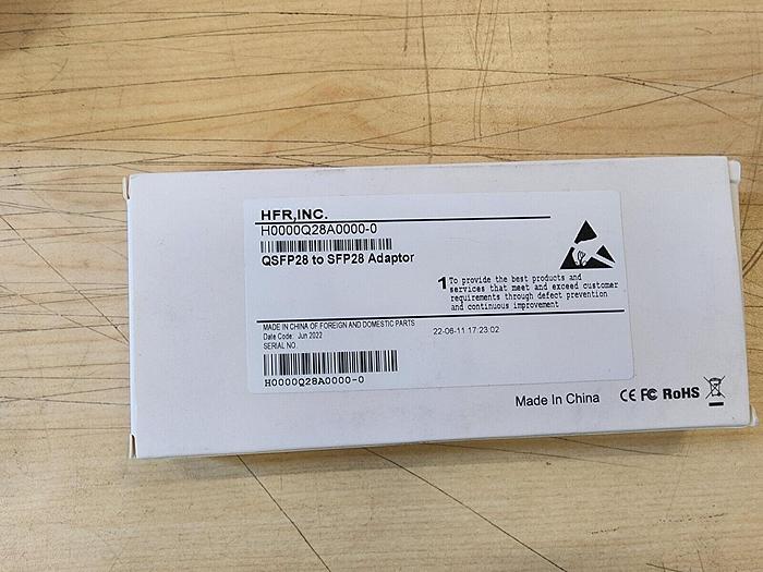 Used HFR, Inc. H0000Q28A000-0 QSFP28-SFP28 Adapter Module NEW!