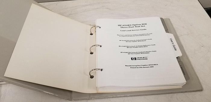 Used HP 8753ES Option H39  Service & User's Guide