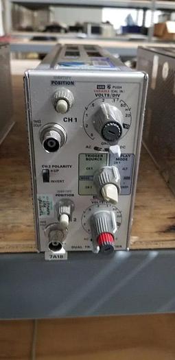 Used Tektronix 7A18 Dual Trace Amplifier Plug In Unit #14 READ!!