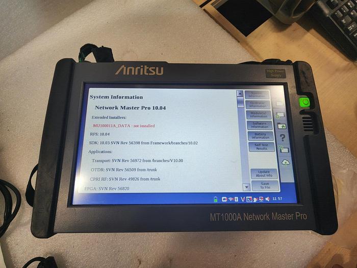 Used Anritsu MT1000A NetworkMaster PRO with MU100020A OTDR Nice!