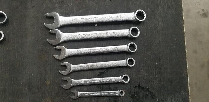 Blackhawk by Proto 6 piece SAE Combination Wrench Set USA New/Unused Set #10