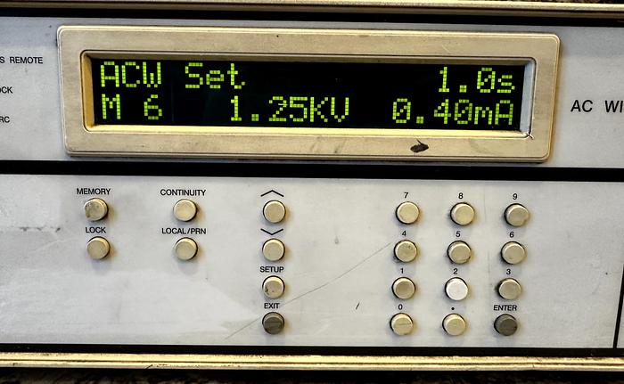 Used Associated Research 7520DT AC Withstand Voltage Tester Ver 7.2 *REPAIR*