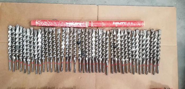 Used HILTI TE-C 24/27S Hammer Drill Bit Lot of 41 Pieces