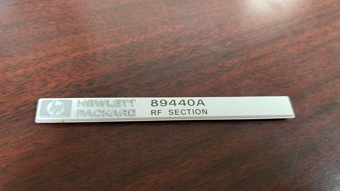 HP 89440A RF Section Nameplate NEW!