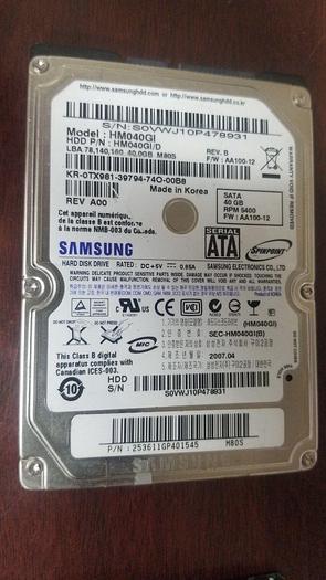 Used Samsung HM040GI/D  40GB 2.5" SATA Drive