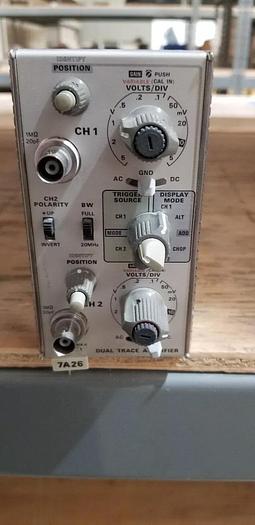 Used Tektronix 7A26 Dual Trace Amplifier Plug In Unit #16