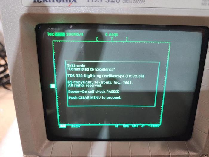 Used Tektronix TDS320 2-Channel 100 MHz Oscilloscope Untested!
