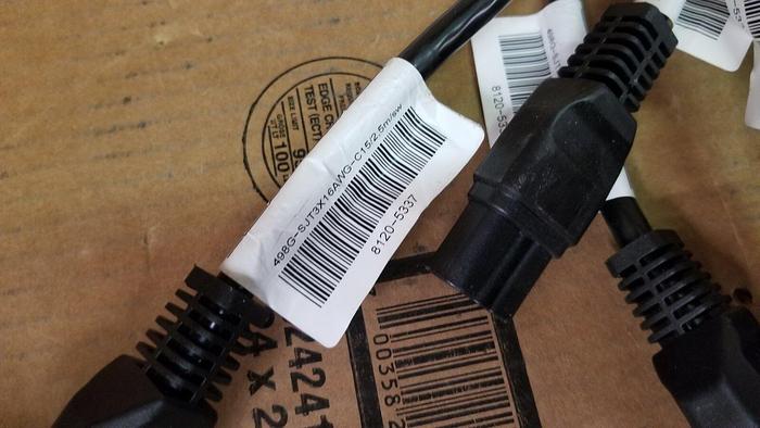 Used Agilent/HP 8120-5337 Power Cord with Twist Lock Plug Lot of 6