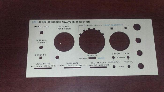 HP 8552B Spectrum Analyzer Front Panel NEW!