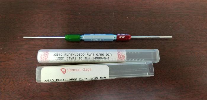 Used Vermont Gage .0540 Flat/.0600  Flat GO/NG Gage