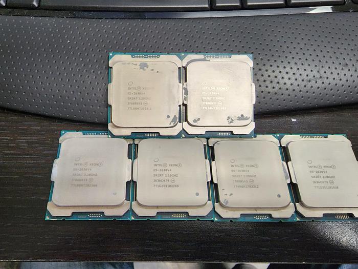 Used Intel XEON E5-2630V4 SR2R7 2.20GHz CPU Lot of 6