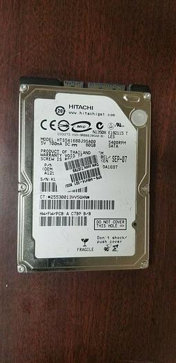 Used Hitachi HTS541680J9SA00 80GB 2.5" SATA Laptop Drive