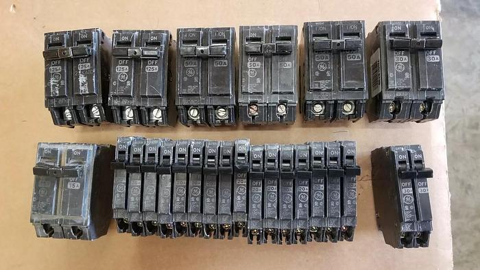 Used GE Circuit Breakers Lot of 24 Pieces Good Units!!