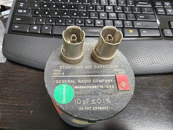 Used GenRad 1403-G Standard Air Capacitor 10PF +/- 0.1% Unit #2