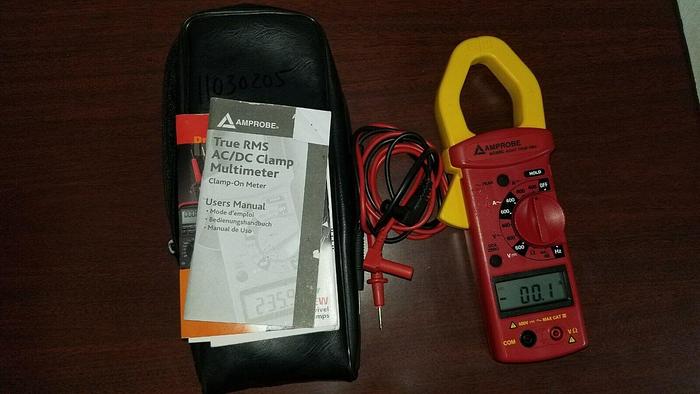 Used AMPROBE AC68C True RMS AC/DC Clamp Multimeter with Leads Unit #8