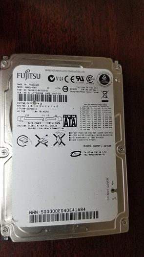 Used Fujitsu MHW2040BH 40GB 2.5" SATA Drive