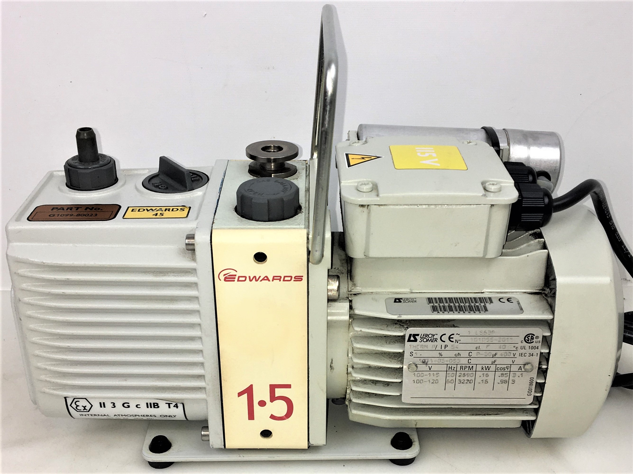 Used Edwards E2M1.5 (Agilent G1099-80023) Rotary Vacuum Pump - 1.2cfm