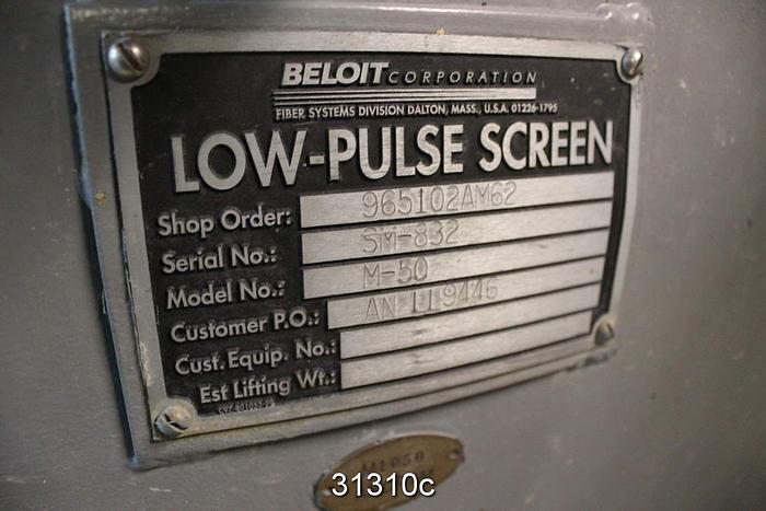 Used Beloit M-50 Pressure Screen #31310