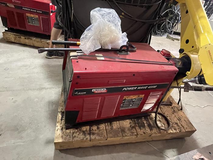 Used FANUC ARCMATE 120iB/10L MIG WELDING ROBOT WIRE FEEDER, TORCH, LINCOLN POWER WAVE 455M