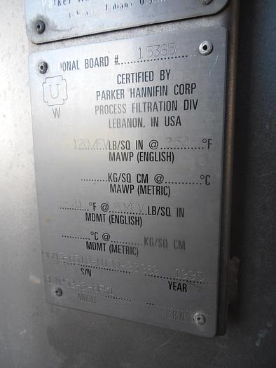 Used Filter, Cartridge, 304 S/st, 25" X 42", Fulflo, #C740826