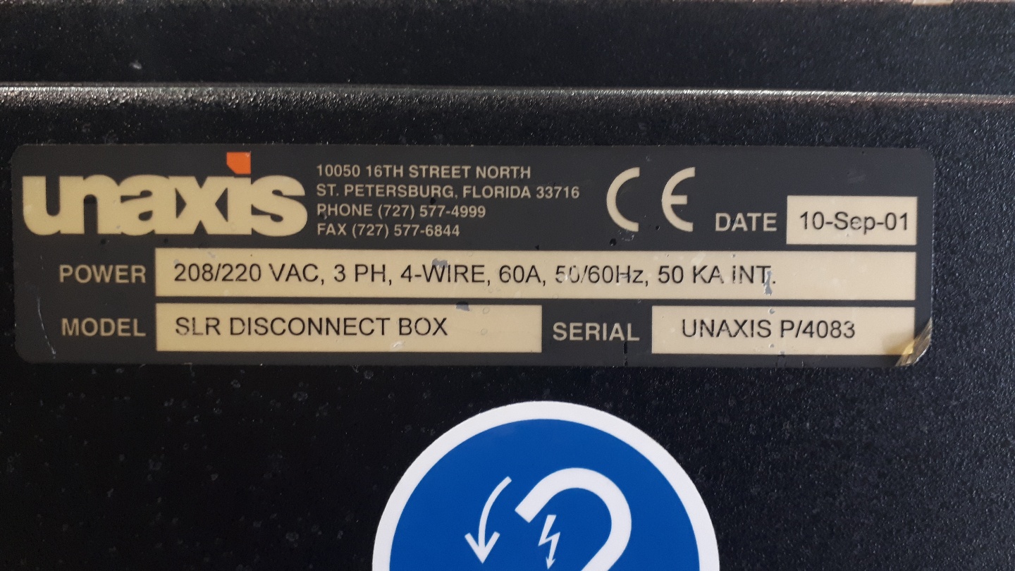 Used 2008 UNAXIS SLR-720