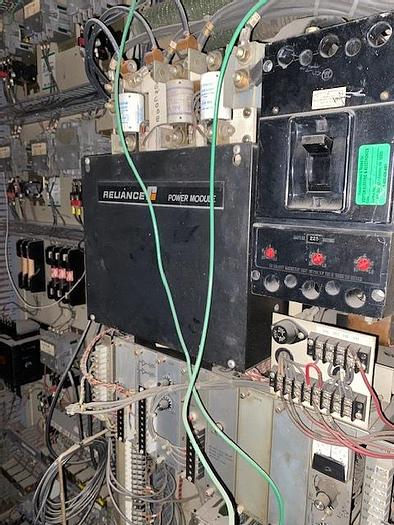 Used 85" (2.15M) CAMERON MDL 458 SLITTER REWINDER SHAFTLESS REWIND