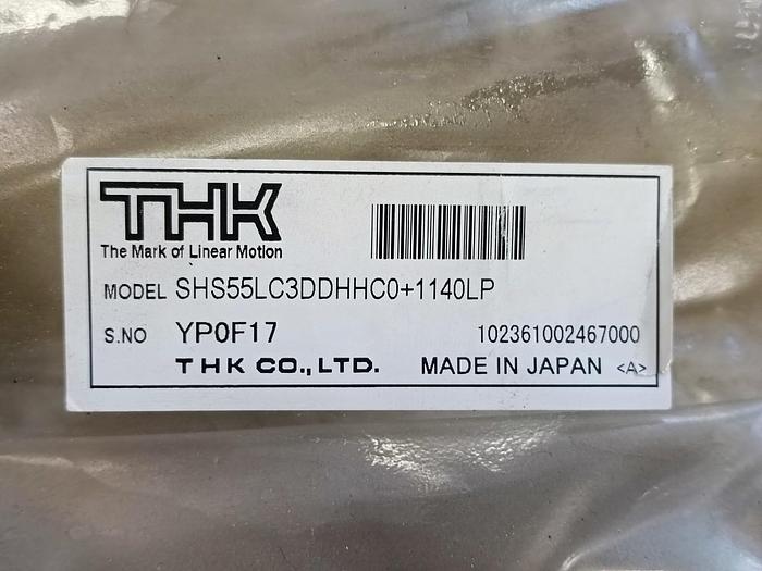 Gebraucht Kugelgelagerte Linearführung mit 3 Führungswagen, SHS55LC3DDHHC0-1140LP, THK, neu