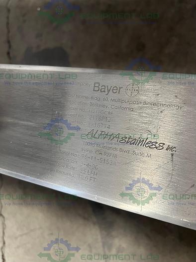 Used Alpha Stainless  2118P12 Rotary Lobe Pump on Stainless Steel Rolling Cart