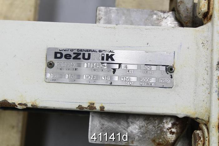 Used Dezurik 9259940 4" Hand Operated Knife Gate Valve #41141