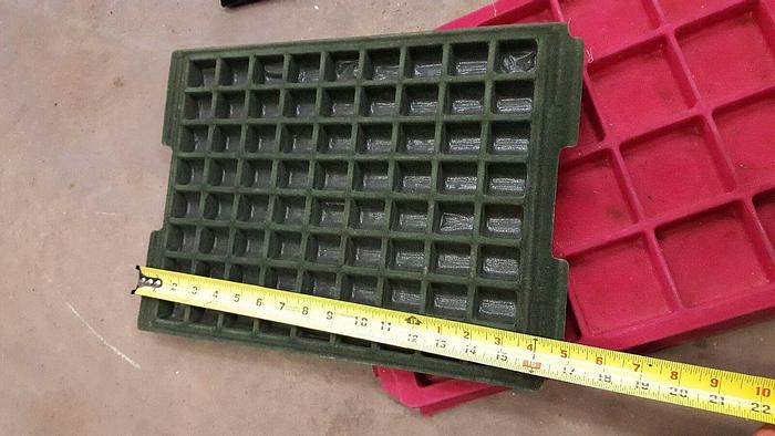 Used 200 Felt Trays Sectional Jewelry Tray Handling Delicate Parts Flock Plastic