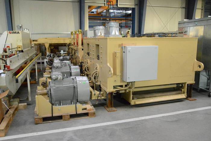 Used 2007 BINOS WBS 4 26-2F -1300 Double-sided Calibration Sanding Machine