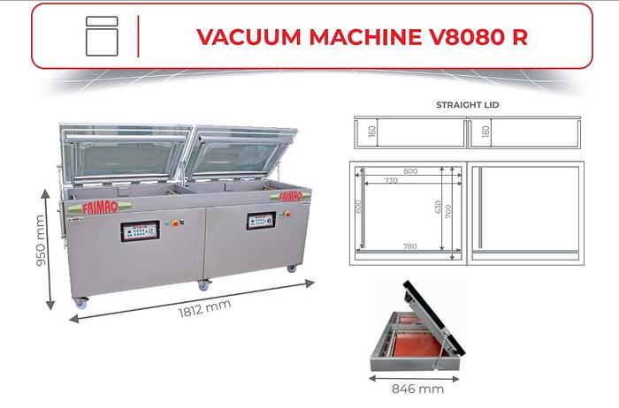 Frimaq Model V8080-R Double Chamber Vacuum Packaging Machine