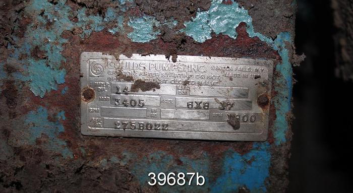 Used Goulds 3405 6x8x17 Split Case Pump #39687