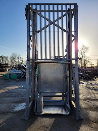 Used Wywrotnica skrzynio-palet z bunkrem zasypowym firma "Dodman"