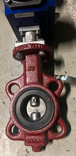 Used 2010 UNI-VALVE Stainless steel butterfly valve, DN50 - with WIRE MATIC 8 SR actuator and WM POSITION MONITORING SWITCH, ITS-100