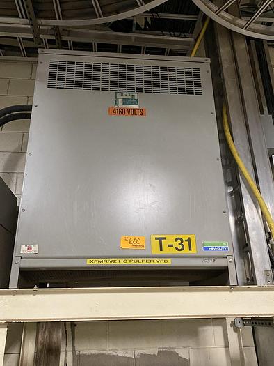 Used GS 500KVA 4160 VOLT DRY TYPE TRANSFORMER