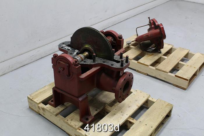 Used Goulds 3405 3x4x17 Split Case Pump, 4-Vane 15.9375" Diameter Brass Impeller #41803