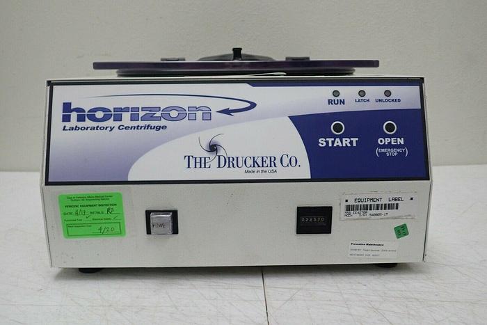 Used Drucker Horizon 755-24 Clinical Laboratory Centrifuge w/ Rotor and Buckets