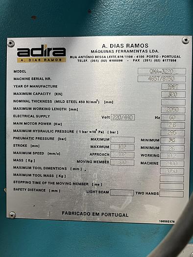 Used 35 Ton x 6' Adira CNC Hydraulic Press Brake