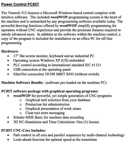 Used Weeke Vantech 512 CNC