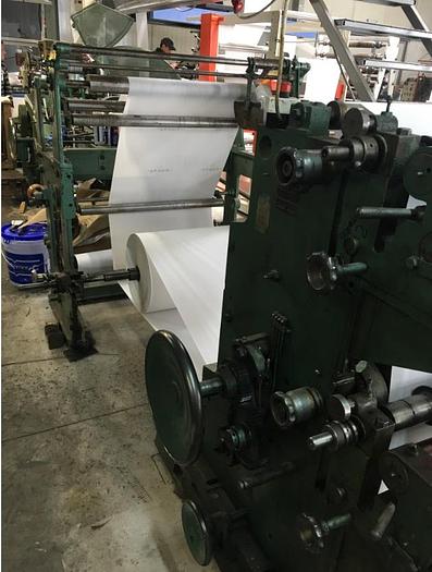 Used Fischer & Krecke – flat and satchel paper bag making machine with 2 col. flexo