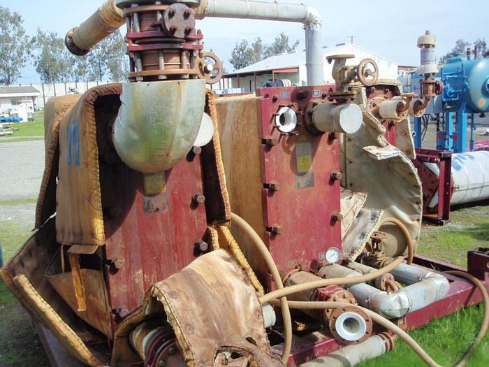 Used Heat Exchanger, Plate, 216 SF, Graphite, Alfa Laval (2) #S737129