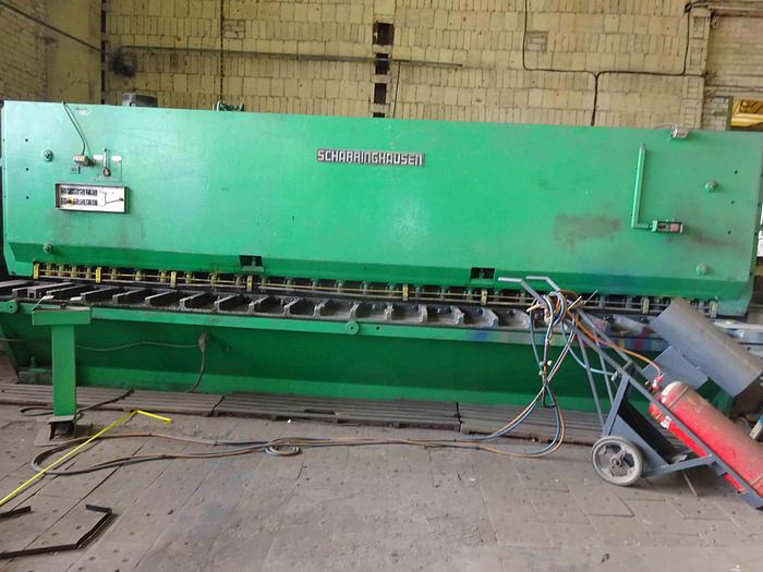 Used 1980 Scharringhausen HSTO 10/6100(Germany) Hydraulic Guillotine Shear
