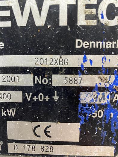 Used Newtec 2012 XBG double drop conveyor. Serial no-5887 YOM-2001