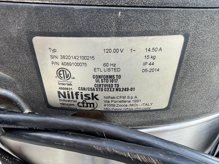 Used Dust Collector, Vacuum, Nilfisk, Model S2, 13 Gallon #C744933