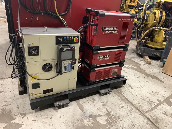 Used LINCOLN ELECTRIC SYSTEM 20 MIG WELDING CELL WITH FANUC ARCMATE 100IC ROBOT AND R30iB CONTROLLER