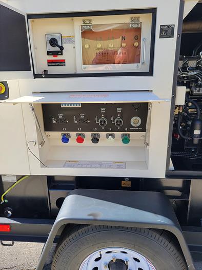 25kva Sound Enclosed Trailer Mounted Generator /New Warranty Tier 4 Final  New