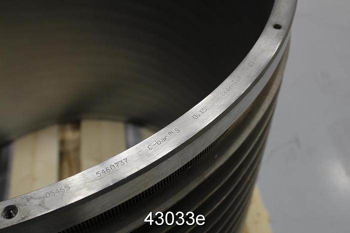 Unused Voith MSM 08/08 Stainless Steel Pressure Screen Basket, with .15mm (.006") Slots #43033