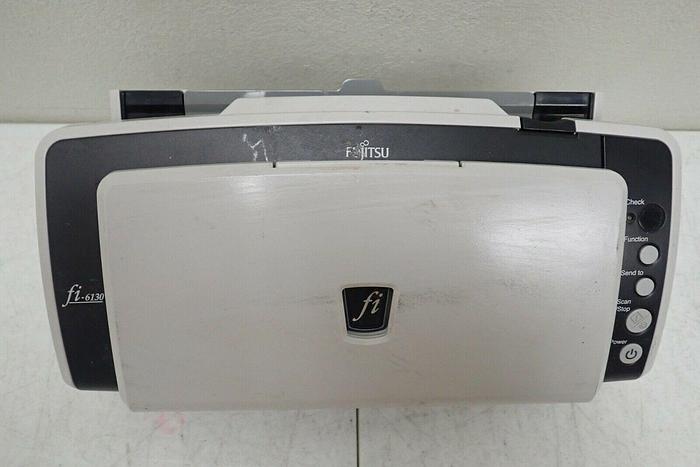 Used Fujitsu Model fi-6130 Document Scanner w/ Stacker Output Tray