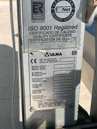Used 1997 Ulma P-500X flowrapper